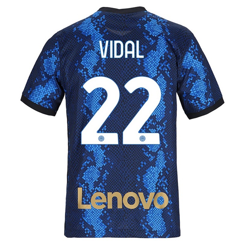 Hombre Fútbol Camiseta Arturo Vidal #22 Azul Oscuro 1ª Equipación 2021/22 La Camisa Chile