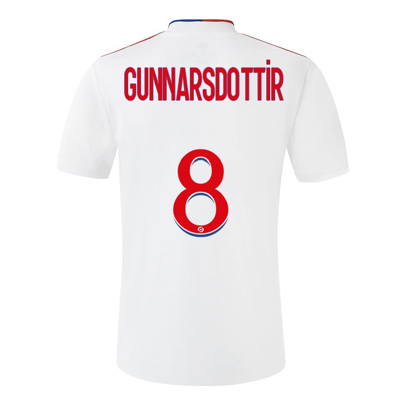 Hombre Fútbol Camiseta Sara Bjork Gunnarsdottir #8 Blanco 1ª Equipación 2021/22 La Camisa Chile