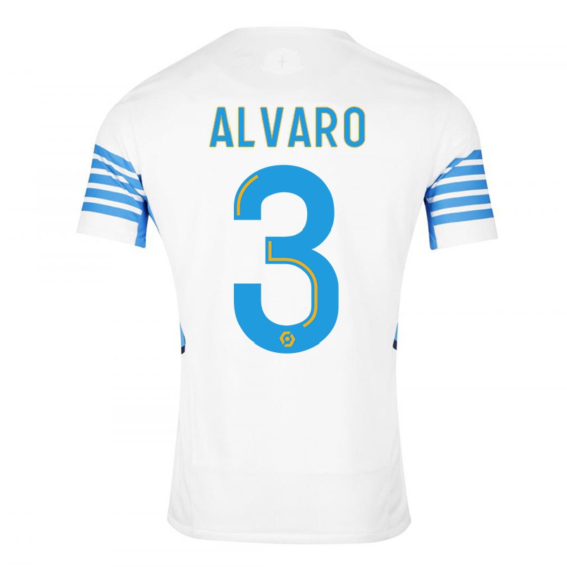 Hombre Fútbol Camiseta Alvaro Gonzalez #3 Blanco 1ª Equipación 2021/22 La Camisa Chile