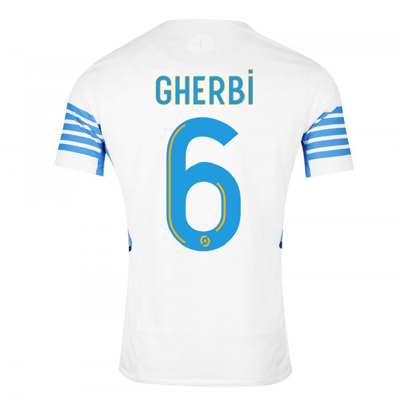 Hombre Fútbol Camiseta Candice Gherbi #6 Blanco 1ª Equipación 2021/22 La Camisa Chile