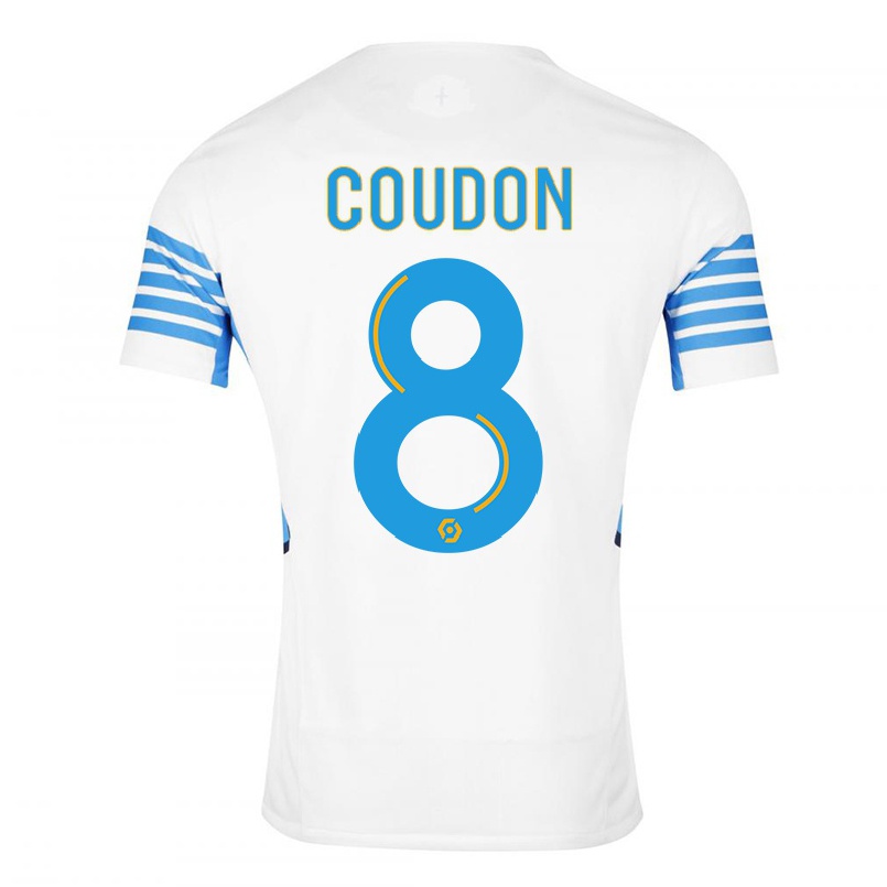 Hombre Fútbol Camiseta Marine Coudon #8 Blanco 1ª Equipación 2021/22 La Camisa Chile