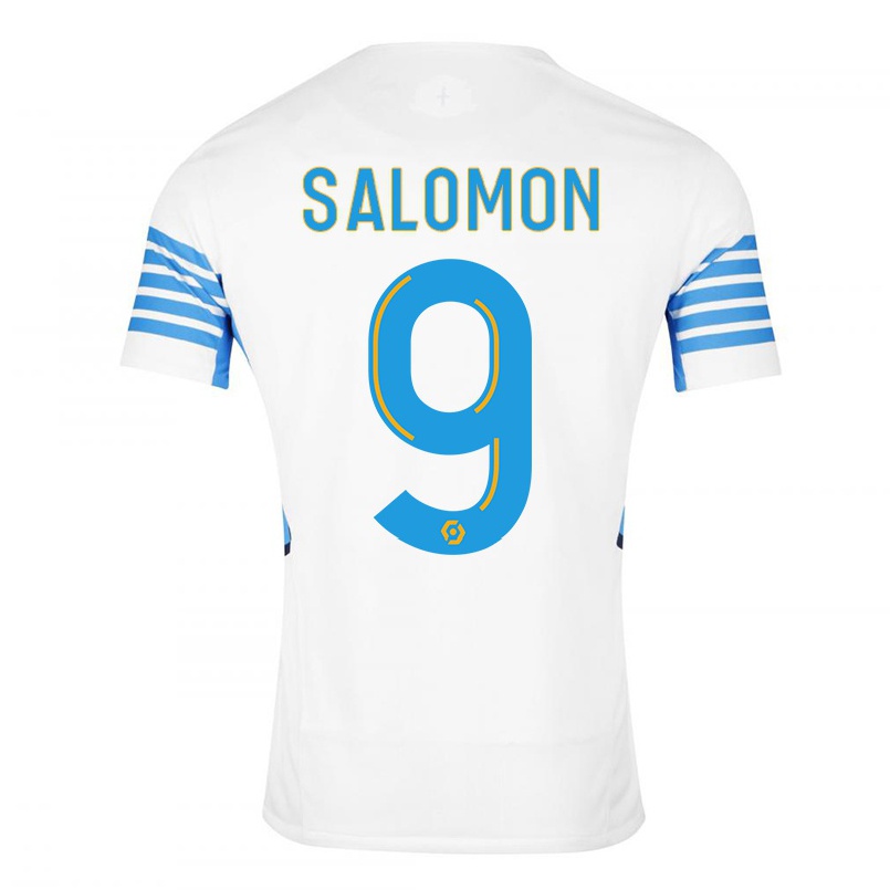 Hombre Fútbol Camiseta Maeva Salomon #9 Blanco 1ª Equipación 2021/22 La Camisa Chile