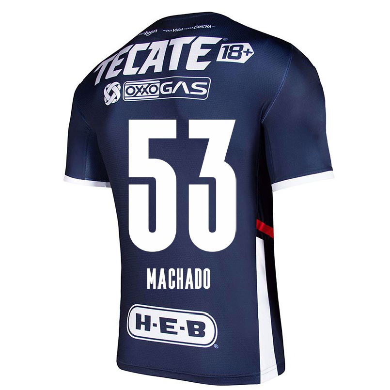Hombre Fútbol Camiseta Juan Machado #53 Azul Marino 1ª Equipación 2021/22 La Camisa Chile