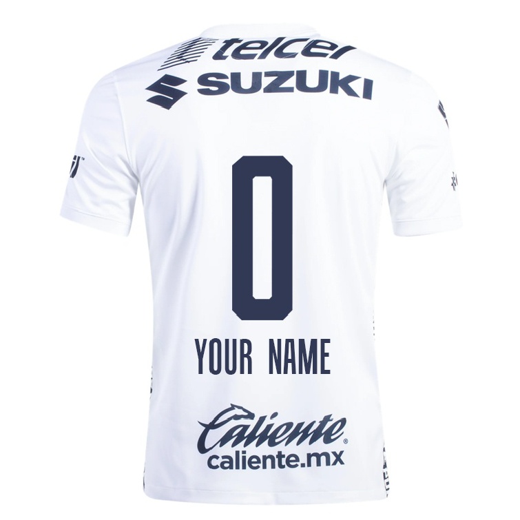 Hombre Fútbol Camiseta Tu Nombre #0 Blanco 1ª Equipación 2021/22 La Camisa Chile