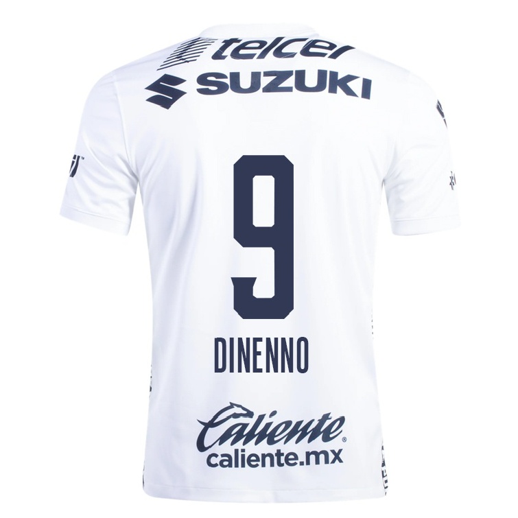 Hombre Fútbol Camiseta Juan Dinenno #9 Blanco 1ª Equipación 2021/22 La Camisa Chile