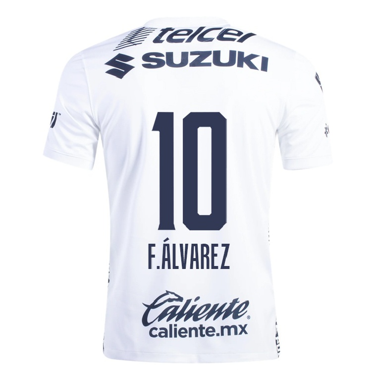 Hombre Fútbol Camiseta Favio Alvarez #10 Blanco 1ª Equipación 2021/22 La Camisa Chile