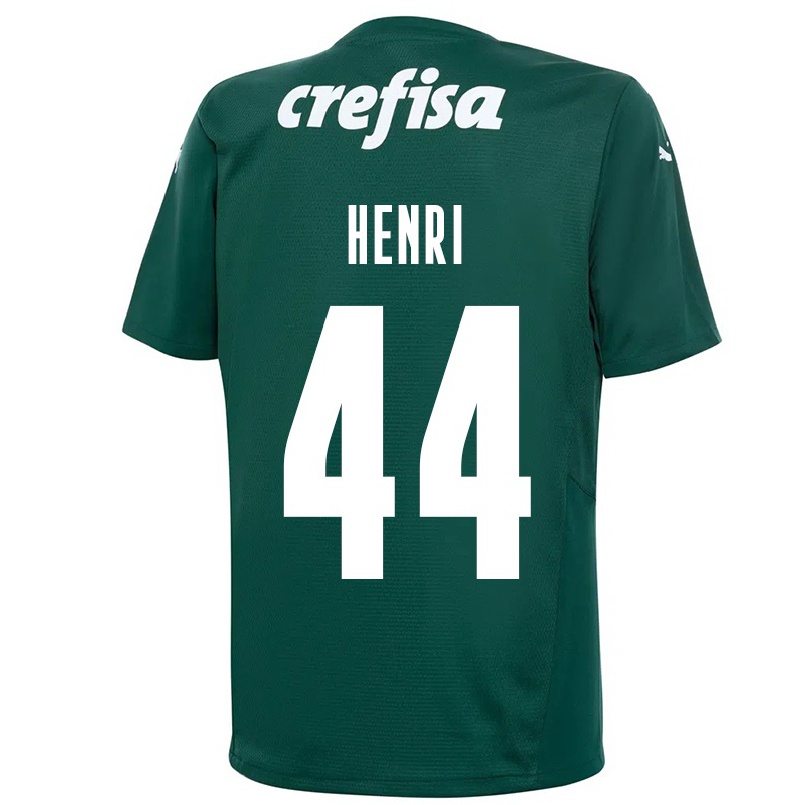 Hombre Fútbol Camiseta Henri #44 Verde Oscuro 1ª Equipación 2021/22 La Camisa Chile