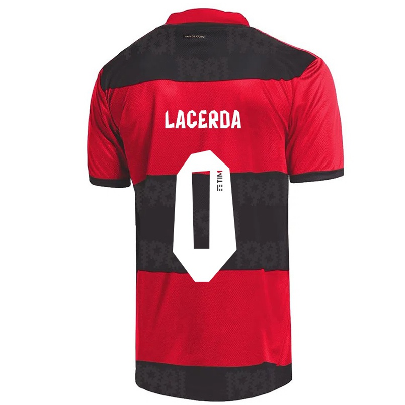 Hombre Fútbol Camiseta Thalita Lacerda #0 Negro Rojo 1ª Equipación 2021/22 La Camisa Chile
