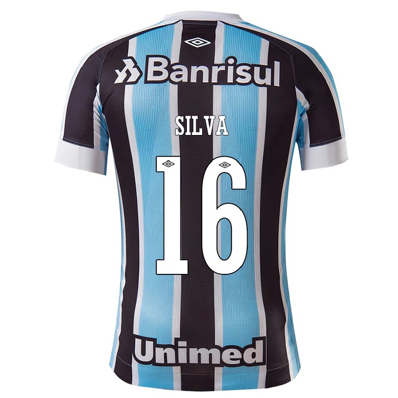 Hombre Fútbol Camiseta Lucas Silva #16 Azul Negro 1ª Equipación 2021/22 La Camisa Chile
