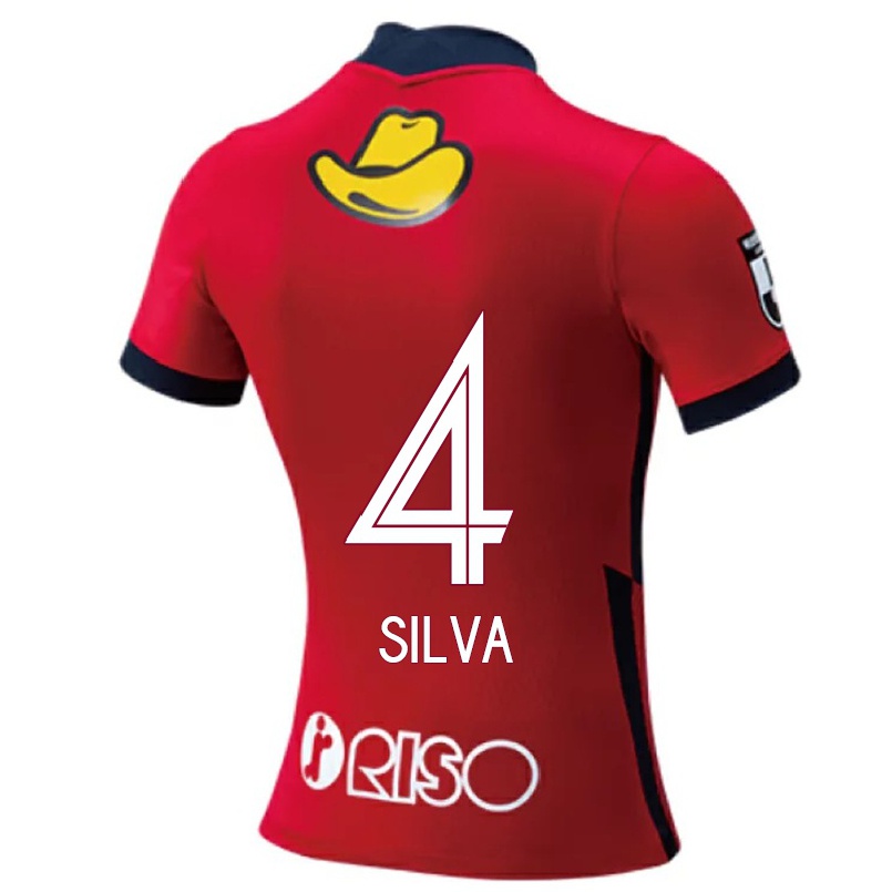 Hombre Fútbol Camiseta Leo Silva #4 Rojo 1ª Equipación 2021/22 La Camisa Chile