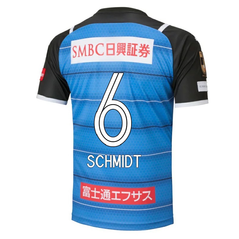 Hombre Fútbol Camiseta Joao Schmidt #6 Azul 1ª Equipación 2021/22 La Camisa Chile