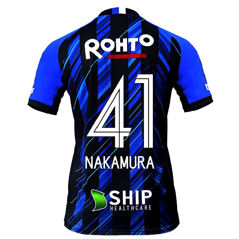 Hombre Fútbol Camiseta Jiro Nakamura #41 Azul Negro 1ª Equipación 2021/22 La Camisa Chile
