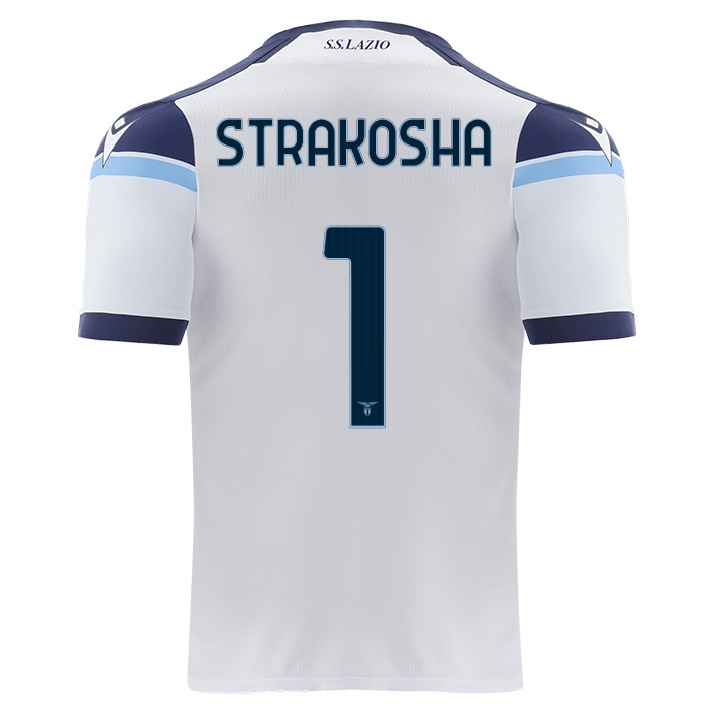 Hombre Fútbol Camiseta Thomas Strakosha #1 Blanco 2ª Equipación 2021/22 La Camisa Chile
