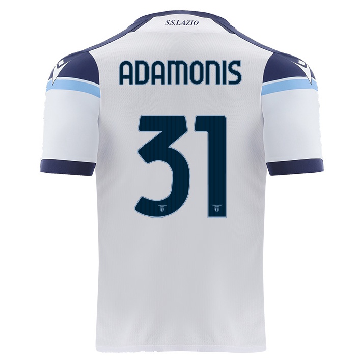 Hombre Fútbol Camiseta Marius Adamonis #31 Blanco 2ª Equipación 2021/22 La Camisa Chile