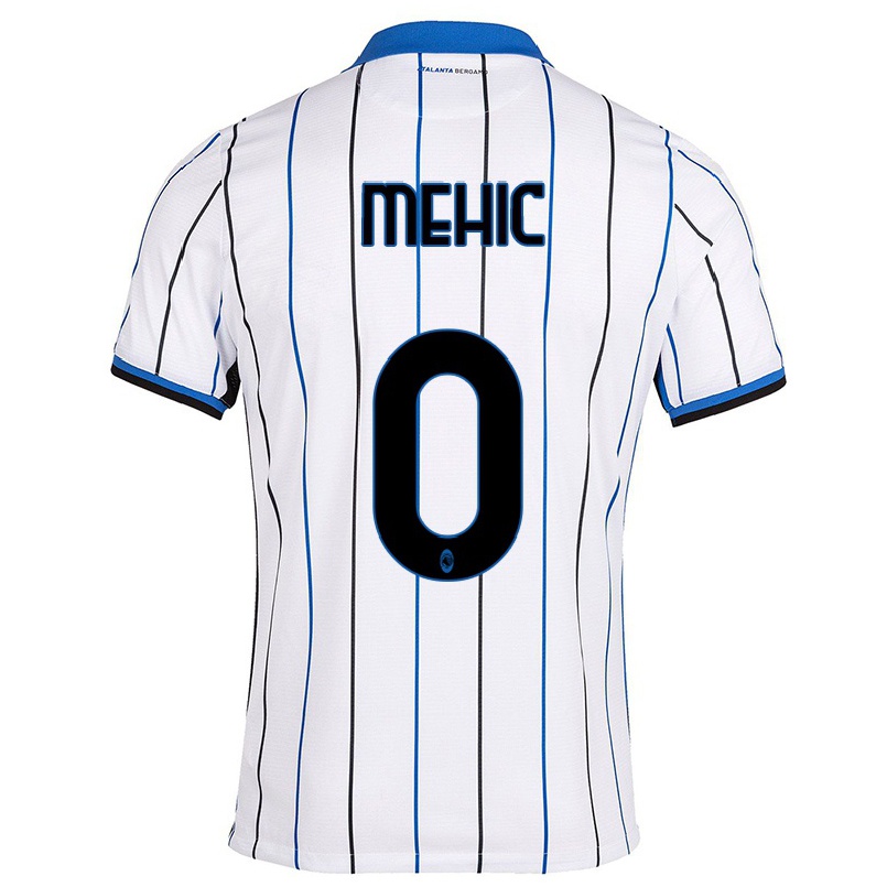 Hombre Fútbol Camiseta Amer Mehic #0 Azul Blanco 2ª Equipación 2021/22 La Camisa Chile