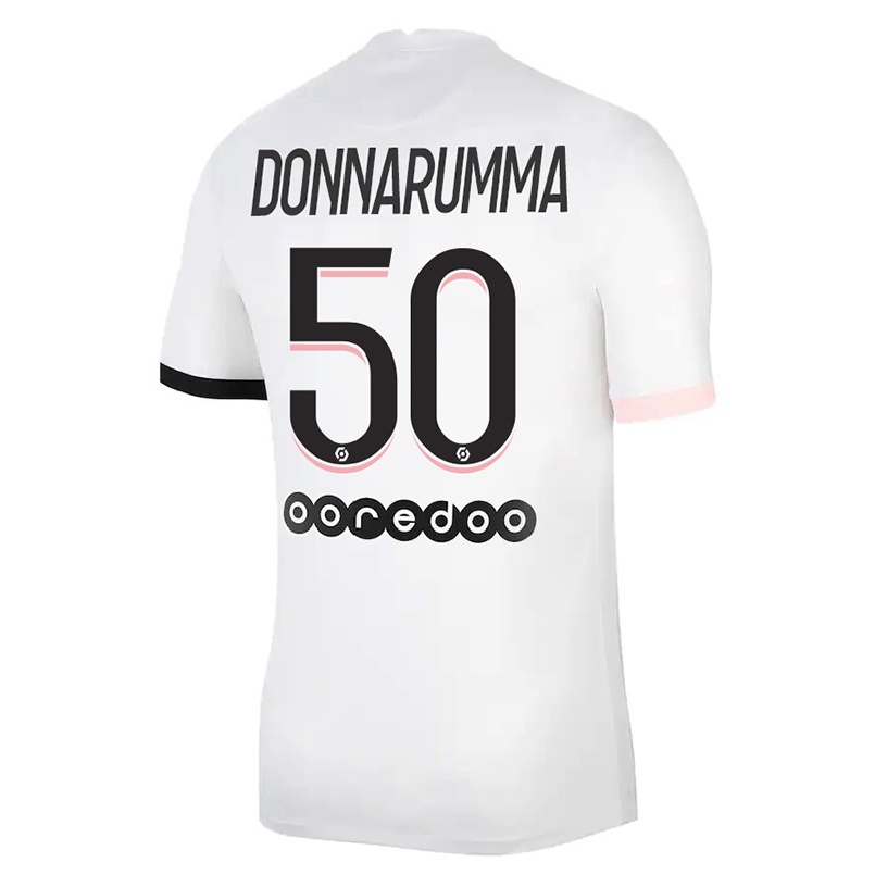 Hombre Fútbol Camiseta Gianluigi Donnarumma #50 Blanco Rosa 2ª Equipación 2021/22 La Camisa Chile
