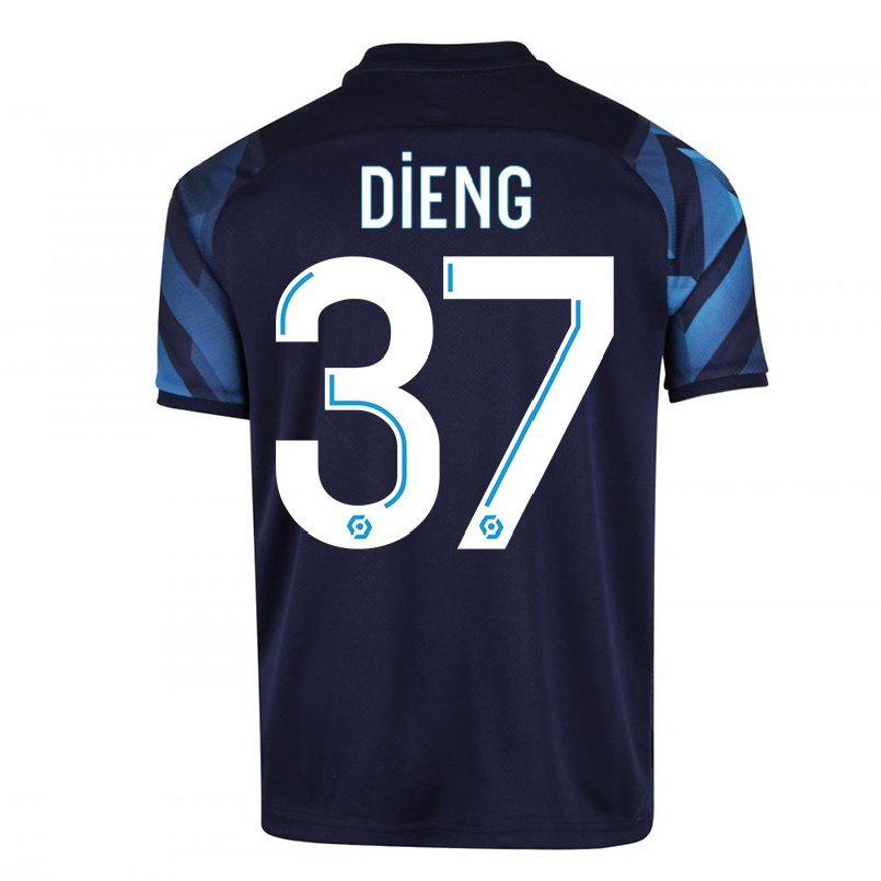 Hombre Fútbol Camiseta Bamba Dieng #37 Azul Oscuro 2ª Equipación 2021/22 La Camisa Chile