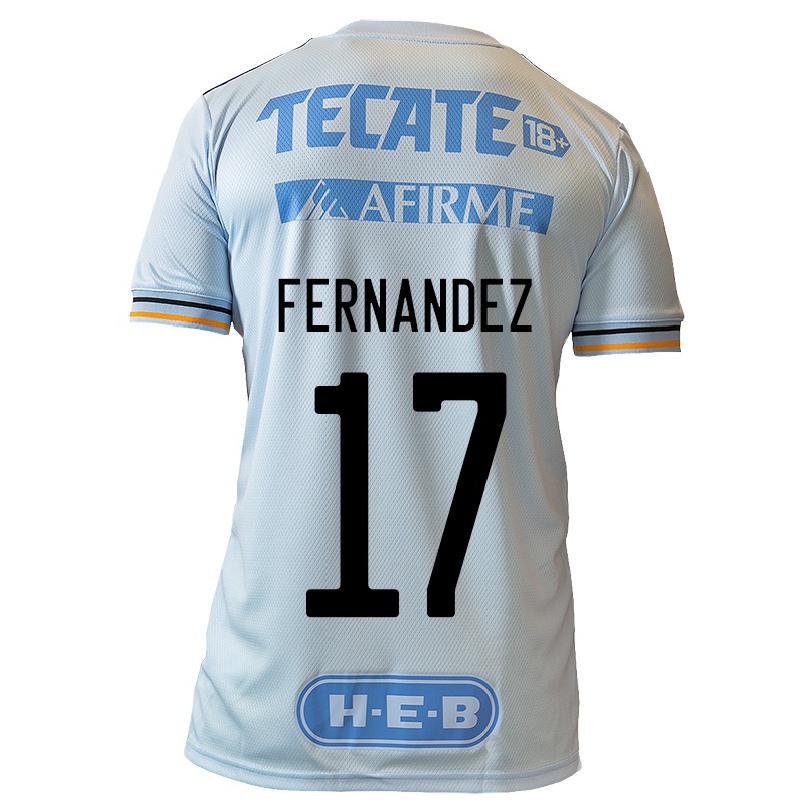 Hombre Fútbol Camiseta Leonardo Fernandez #17 Azul Claro 2ª Equipación 2021/22 La Camisa Chile