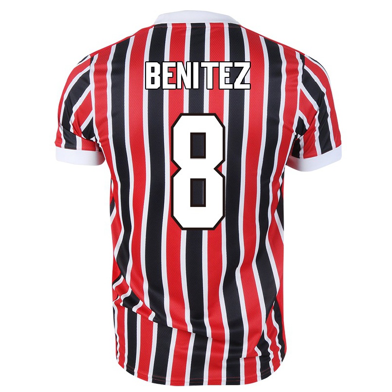 Hombre Fútbol Camiseta Martin Benitez #8 Negro Rojo 2ª Equipación 2021/22 La Camisa Chile