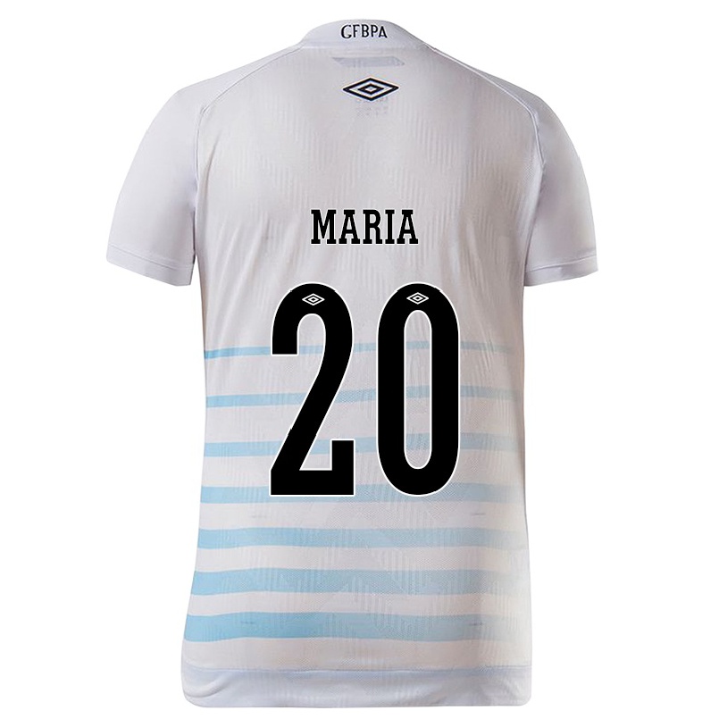 Hombre Fútbol Camiseta Maria De Lourdes Ribeiro Silva #20 Blanco Azul 2ª Equipación 2021/22 La Camisa Chile