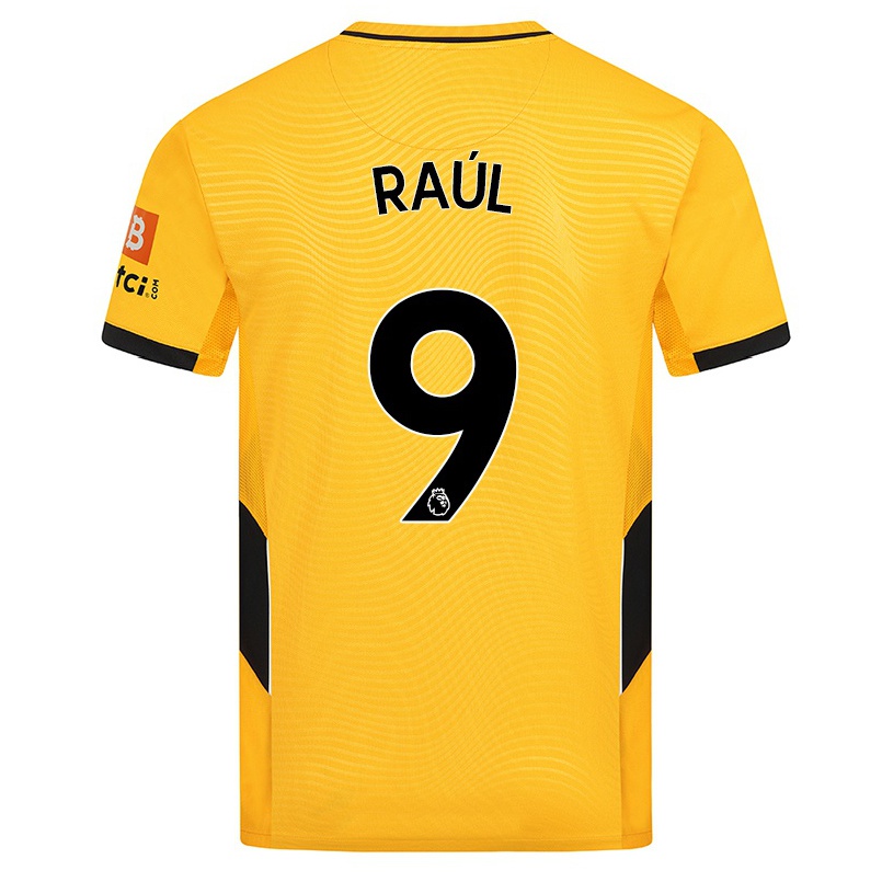 Hombre Fútbol Camiseta Raul Jimenez #9 Amarillo 1ª Equipación 2021/22 La Camisa Chile
