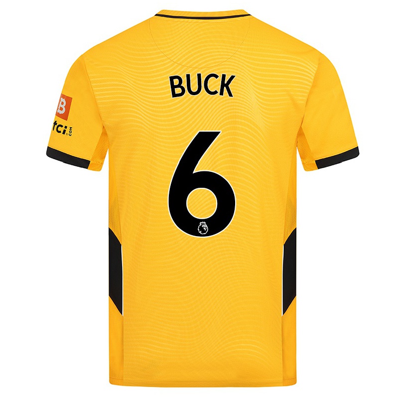 Hombre Fútbol Camiseta Alex Buck #6 Amarillo 1ª Equipación 2021/22 La Camisa Chile