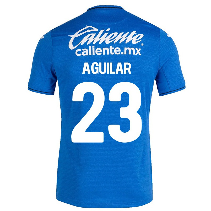 Hombre Fútbol Camiseta Pablo Aguilar #23 Azul Oscuro 1ª Equipación 2021/22 La Camisa Chile