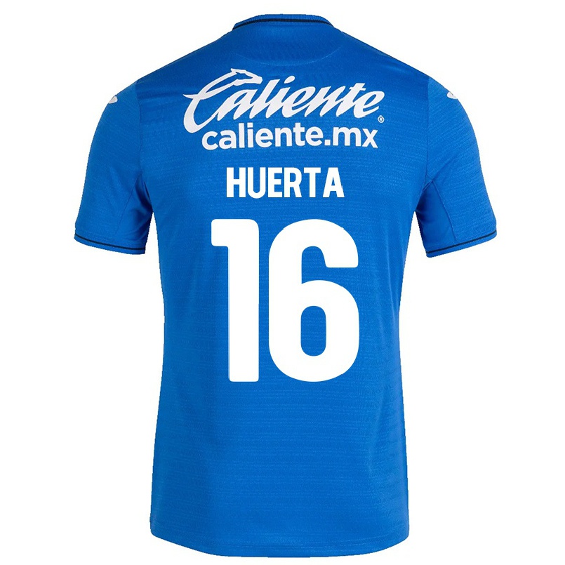 Hombre Fútbol Camiseta Ana Gabriela Huerta #16 Azul Oscuro 1ª Equipación 2021/22 La Camisa Chile