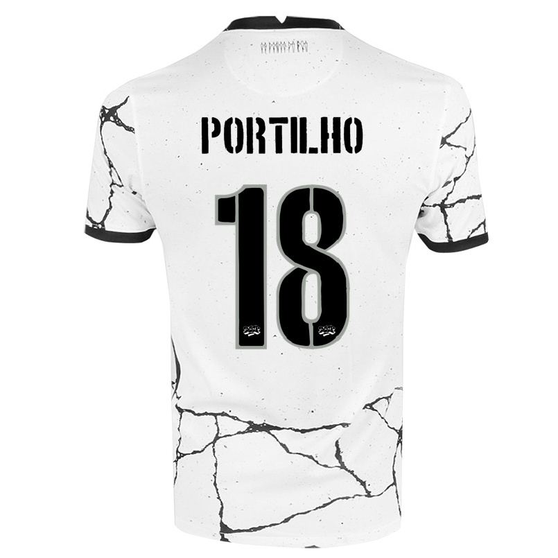 Hombre Fútbol Camiseta Gabi Portilho #18 Blanco 1ª Equipación 2021/22 La Camisa Chile