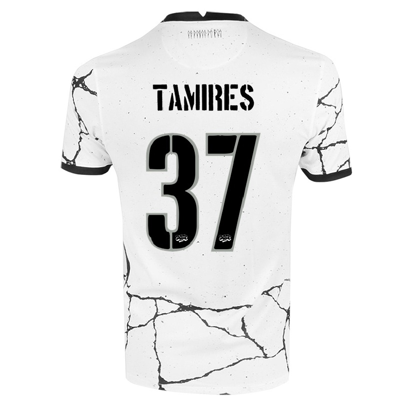 Hombre Fútbol Camiseta Tamires #37 Blanco 1ª Equipación 2021/22 La Camisa Chile