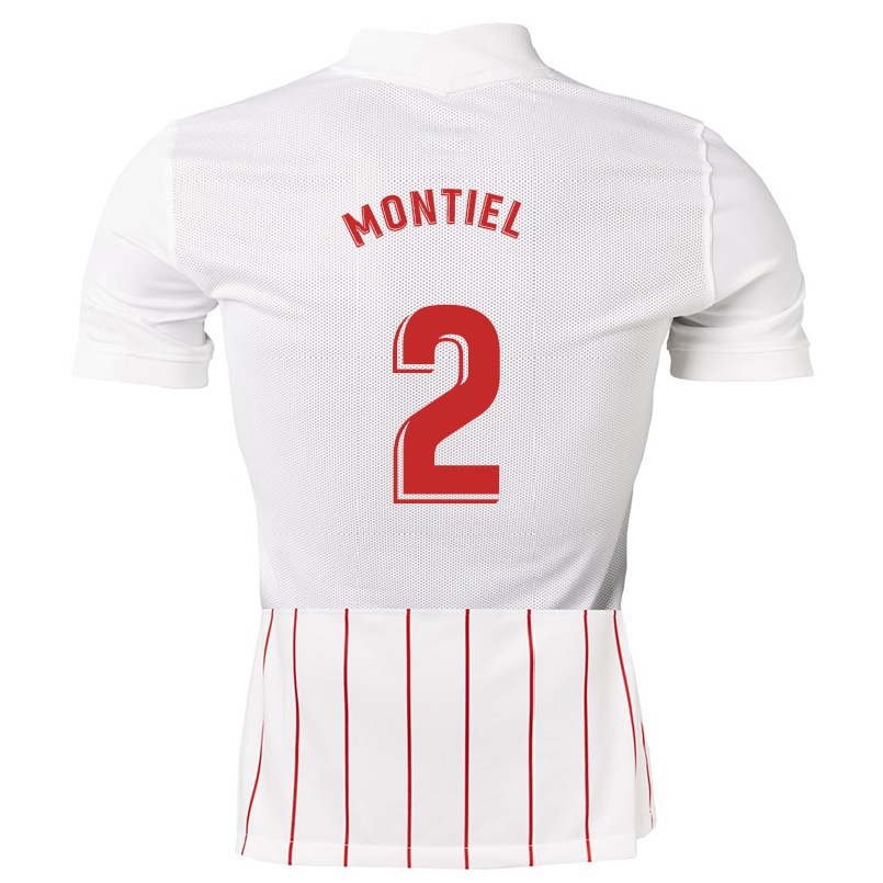 Hombre Fútbol Camiseta Gonzalo Montiel #2 Blanco 1ª Equipación 2021/22 La Camisa Chile