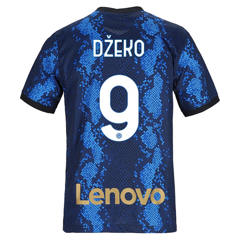 Hombre Fútbol Camiseta Edin Dzeko #9 Azul Oscuro 1ª Equipación 2021/22 La Camisa Chile