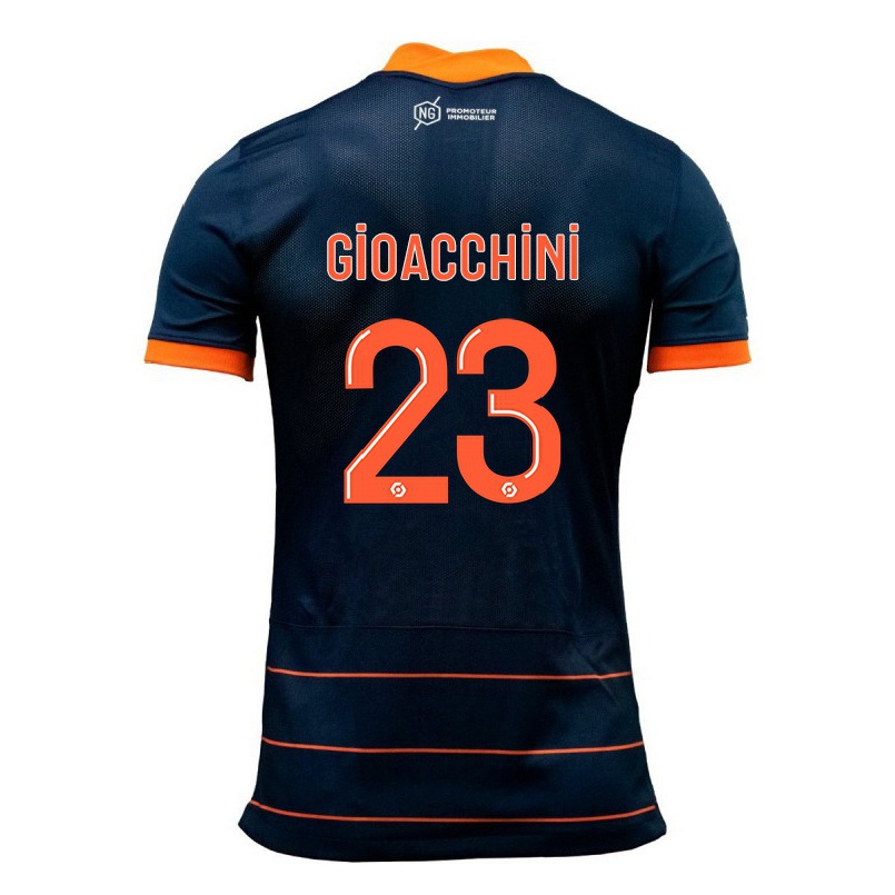 Hombre Fútbol Camiseta Nicholas Gioacchini #23 Azul Oscuro 1ª Equipación 2021/22 La Camisa Chile