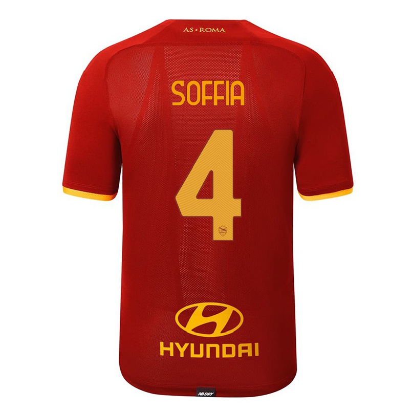 Hombre Fútbol Camiseta Angelica Soffia #4 Rojo 1ª Equipación 2021/22 La Camisa Chile