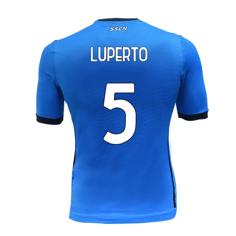 Hombre Fútbol Camiseta Sebastiano Luperto #5 Azul 1ª Equipación 2021/22 La Camisa Chile