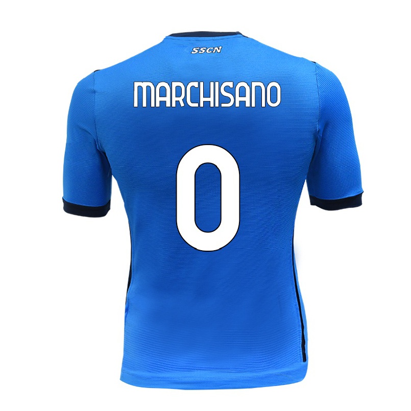 Hombre Fútbol Camiseta Matteo Marchisano #0 Azul 1ª Equipación 2021/22 La Camisa Chile