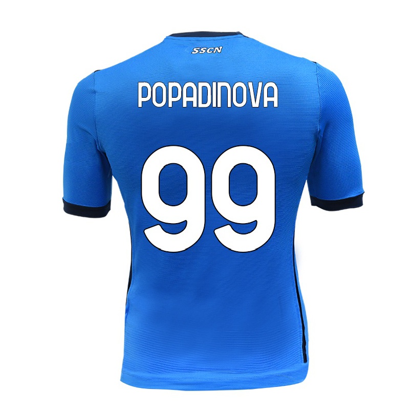 Hombre Fútbol Camiseta Evdokiya Popadinova #99 Azul 1ª Equipación 2021/22 La Camisa Chile