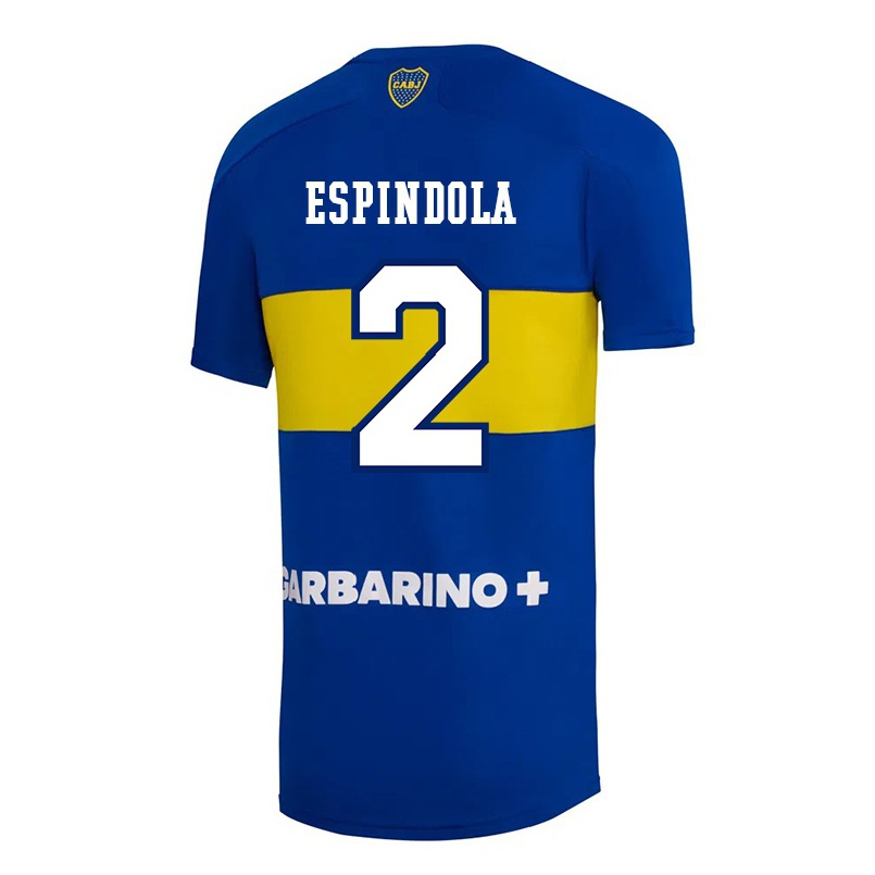 Hombre Fútbol Camiseta Noelia Espindola #2 Azul Real 1ª Equipación 2021/22 La Camisa Chile