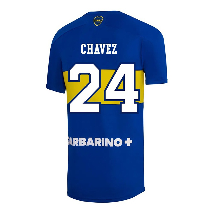 Hombre Fútbol Camiseta Gabriela Chavez #24 Azul Real 1ª Equipación 2021/22 La Camisa Chile