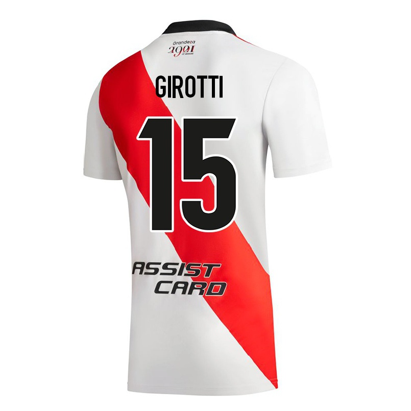 Hombre Fútbol Camiseta Federico Girotti #15 Blanco 1ª Equipación 2021/22 La Camisa Chile