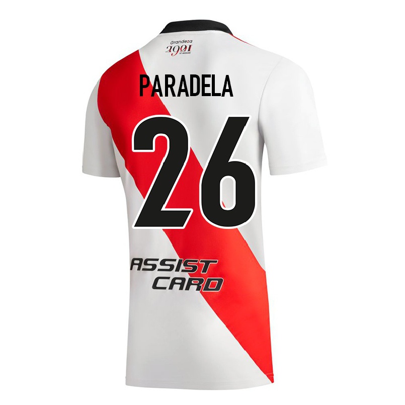 Hombre Fútbol Camiseta Jose Paradela #26 Blanco 1ª Equipación 2021/22 La Camisa Chile