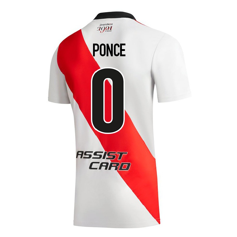 Hombre Fútbol Camiseta Tomas Castro Ponce #0 Blanco 1ª Equipación 2021/22 La Camisa Chile