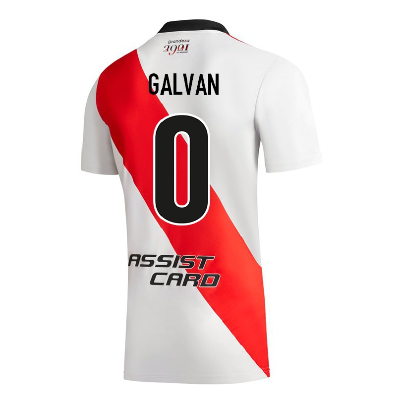 Hombre Fútbol Camiseta Tomas Galvan #0 Blanco 1ª Equipación 2021/22 La Camisa Chile