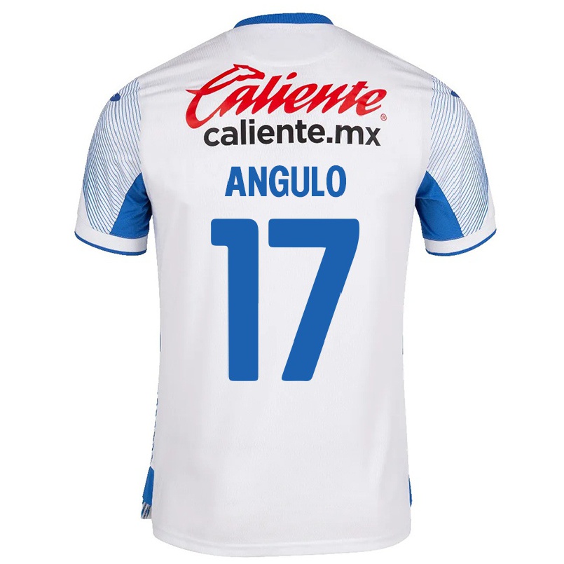 Hombre Fútbol Camiseta Bryan Angulo #17 Blanco 2ª Equipación 2021/22 La Camisa Chile