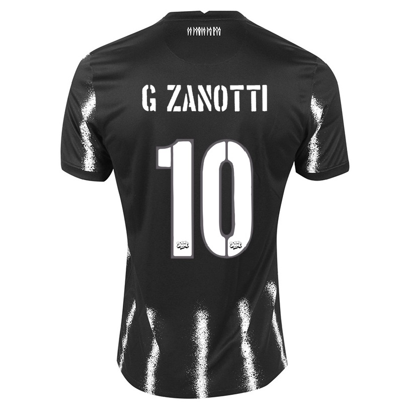 Hombre Fútbol Camiseta Gabi Zanotti #10 Negro 2ª Equipación 2021/22 La Camisa Chile