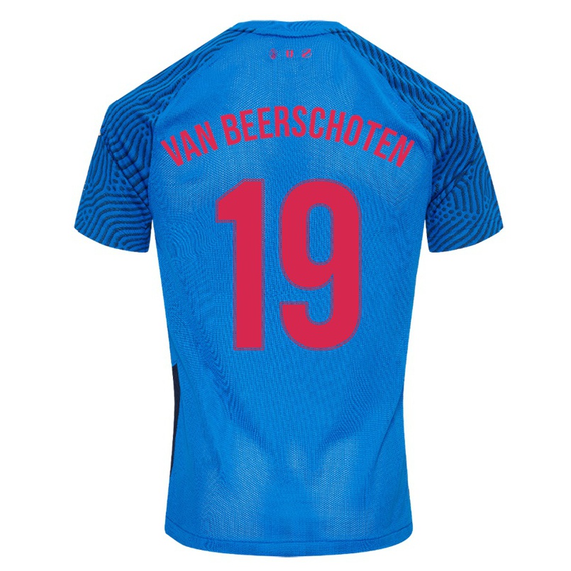 Hombre Fútbol Camiseta Nadia Van Beerschoten #19 Cielo Azul 2ª Equipación 2021/22 La Camisa Chile