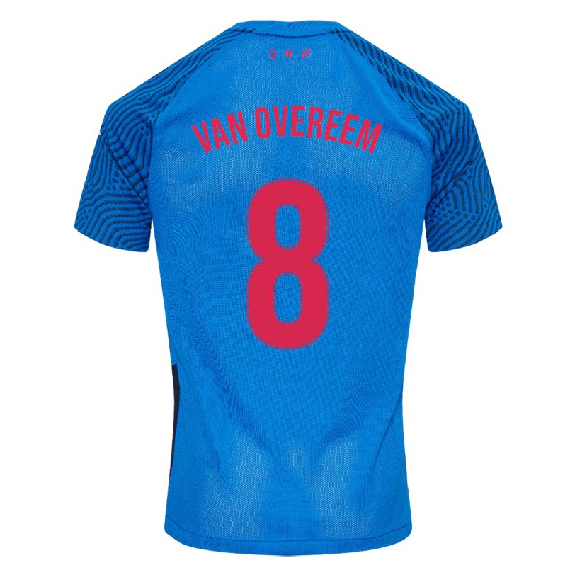 Hombre Fútbol Camiseta Joris Van Overeem #8 Cielo Azul 2ª Equipación 2021/22 La Camisa Chile