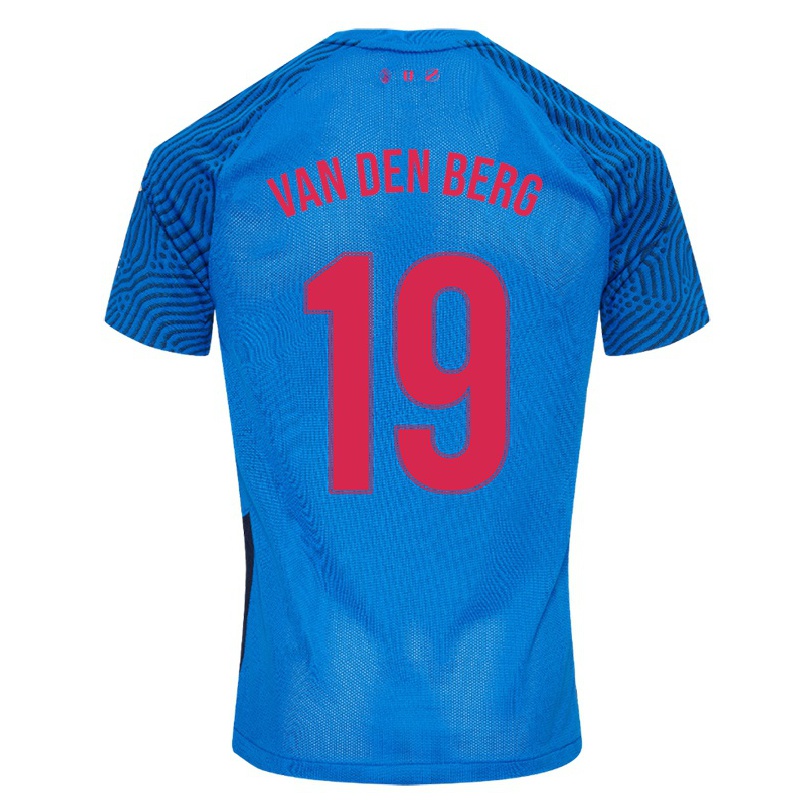 Hombre Fútbol Camiseta Davy Van Den Berg #19 Cielo Azul 2ª Equipación 2021/22 La Camisa Chile