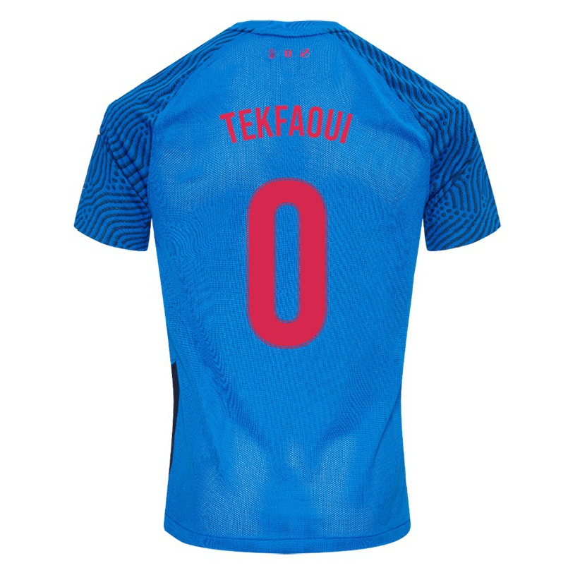 Hombre Fútbol Camiseta Yassine Tekfaoui #0 Cielo Azul 2ª Equipación 2021/22 La Camisa Chile