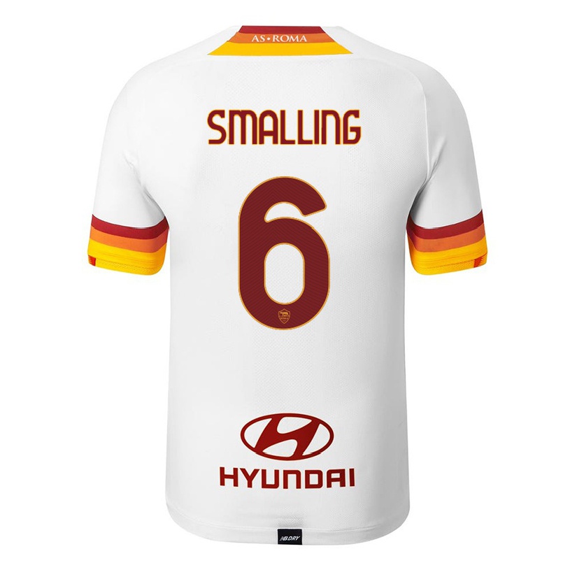 Hombre Fútbol Camiseta Chris Smalling #6 Blanco 2ª Equipación 2021/22 La Camisa Chile